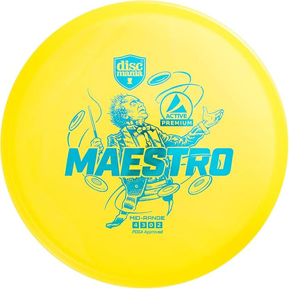 Discmania Disc Golf Starter Kit (4 Pack) | Active Premium Beginner Disc Golf Set | Sensei, Maestro, Rockstar & Mentor | Premium Plastic, Easy to Throw | Ideal Gift for New Players (Colors May Vary)