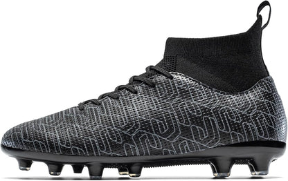 Kids Soccer Cleats Boys Youth Firm Groud Cleats for Girls High Top Trainning Football Shoes AG/FG