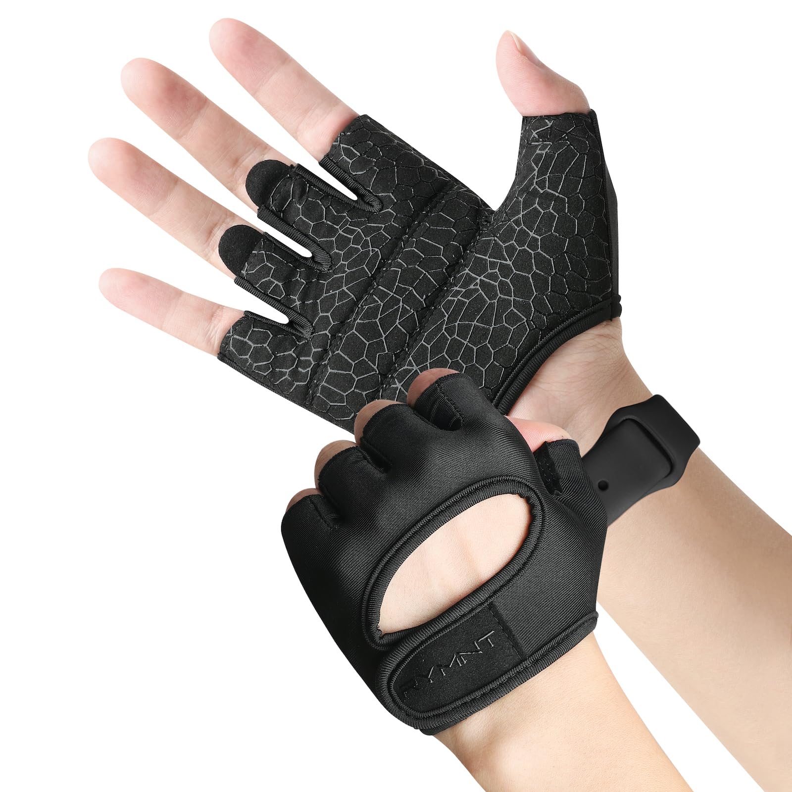 Short Workout Gloves for Women Men, Weight Lifting Gloves Full Palm Pads