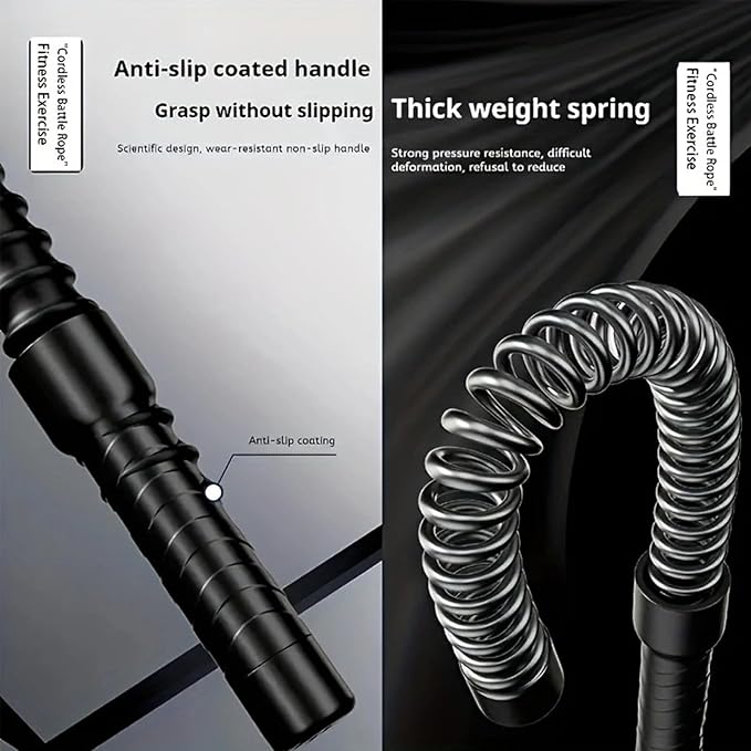 2pcs Ropeless Battle Ropes for Home Gym, Lightweight Battle Rope for Fitness Beginners, Durable Exercise Ropes for Home Workout