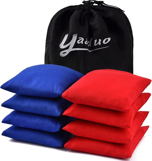 Set of 8 Regulation Cornhole Bags Double Sided, Weather Resistant Bean Bags for Cornhole Toss Game