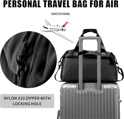 Weekender Duffel Bag with Shoe Compartment And Wet Pocket-Luggage Everyday Overnight Bag for Men and Women Travel-Carry On Gym Bag