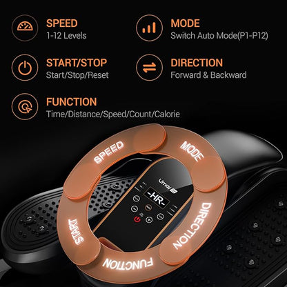 Under Desk Elliptical Machine, Ellipse Leg Exerciser for Seniors, Quiet & Portable Electric Seated Eclipse Exercise Training Machine with Remote, 12 Speeds & Mute Function, Manual & Auto Mode