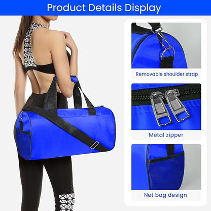 C&F BOGMOST Small Gym Bag for Travel & Duffel - 20 Inch Lightweight Carry On Bag for Men & Women, Mini Duffel Bag,Perfect for Sports, Weekend Trips, and Overnight Stays, Blue
