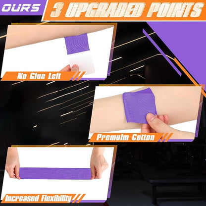 20 Count Kinesiology Tape for Shoulder Pain Relief Pre Cut Sports Waterproof Breathable Enhance Elastic Kinesiology Athletic Tape for Shoulder Support and Muscle Baseball Sports(Purple)