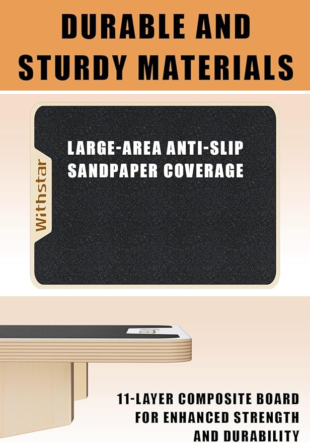 Balance Board Professional Wobble Board for Adults Anti-Slip 350LBS Balance Boards Anti-Slip Standing Desk Core Strength Wooden Balance Board