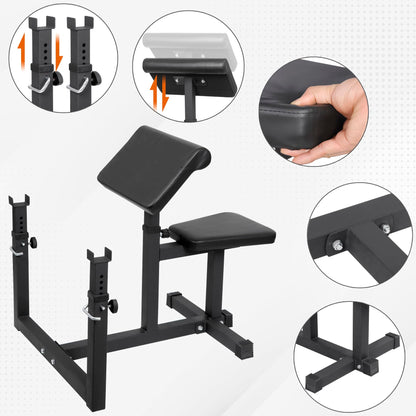 HSM Preacher Curl Weight Bench Max load 450lbs Biceps Station