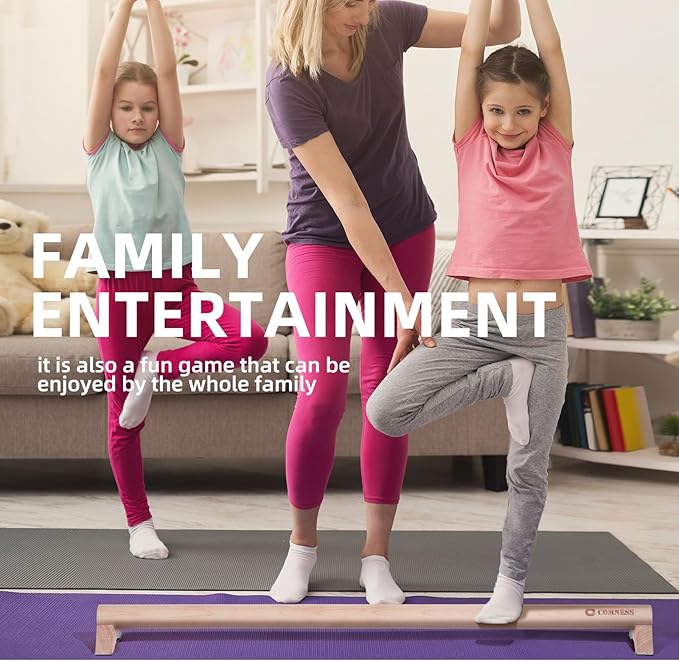 Versatile 40 Inch Beech Wood Balance Beam for Home Use - Enhance Balance, Ankle Strengthener Foot Exerciser for Sprained, Physical Therapy Purposes for Plantar Fasciitis Relief