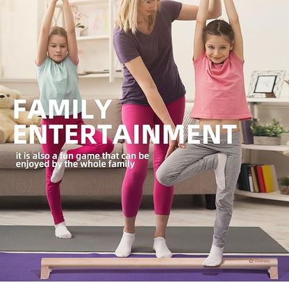 Versatile 40 Inch Beech Wood Balance Beam for Home Use - Enhance Balance, Ankle Strengthener Foot Exerciser for Sprained, Physical Therapy Purposes for Plantar Fasciitis Relief