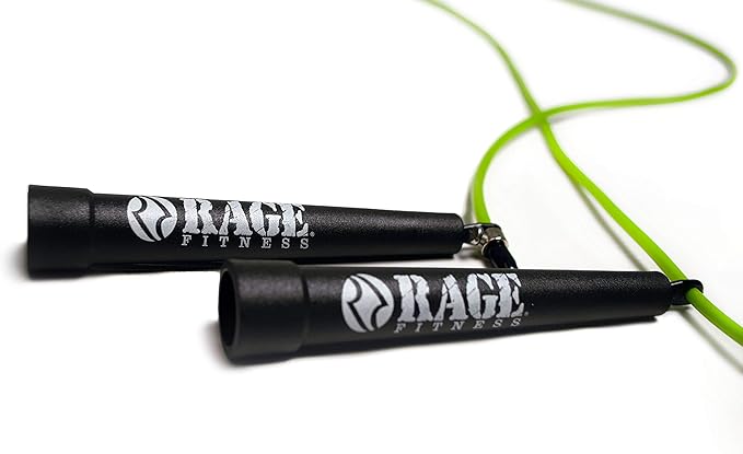 Rage Fitness R2 Jump Rope - Green PVC Training Rope with Speed Bearing Handles