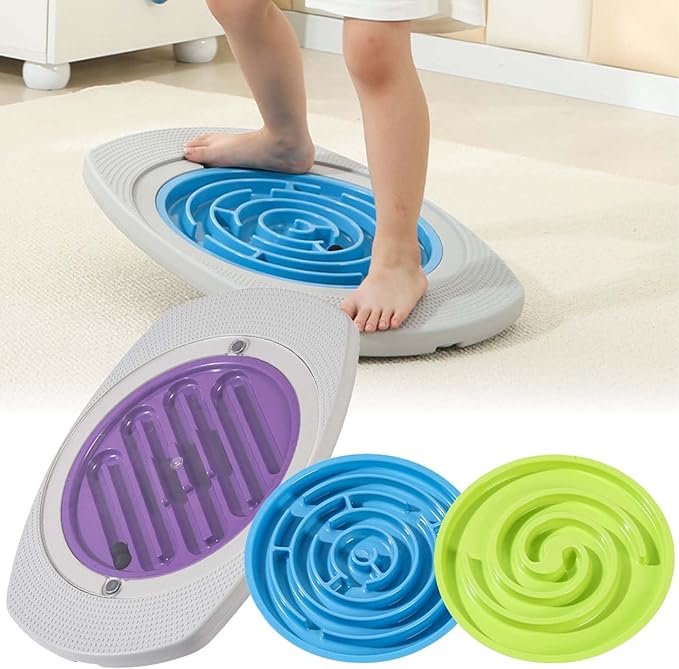 Balance Board Rocker Maze, Dynamic Maze Balance Board with Marble Maze, Core Trainer & Stability Wobble Board for All Ages, Anti-Slip Design, Durable PE Construction, Ideal for Fitness, Rehab, & Family Fun