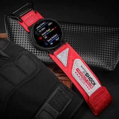 20mm Nylon Band Compatible with Garmin Vivoactive6/5/3,Forerunner 165/55/645/245 Music, 20mm Soft Nylon Replacement Strap