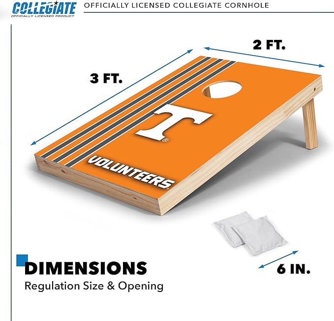 2' x 3' Solid Wood Cornhole Set with Direct Print HD Team Graphics – Great Gift for Any NCAA Fan! Bean Bag Toss Family Outdoor Games