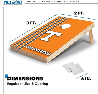 2' x 3' Solid Wood Cornhole Set with Direct Print HD Team Graphics – Great Gift for Any NCAA Fan! Bean Bag Toss Family Outdoor Games