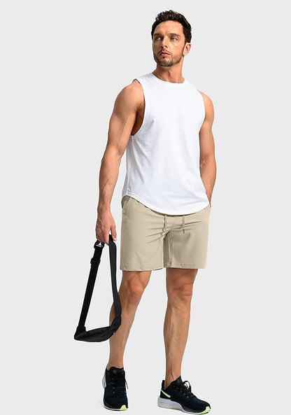 Men's Running Shorts with Zipper Pockets 9 Inch/ 7 Inch / 5 Inch Lightweight Quick Dry Gym Workout Athletic Shorts for Men