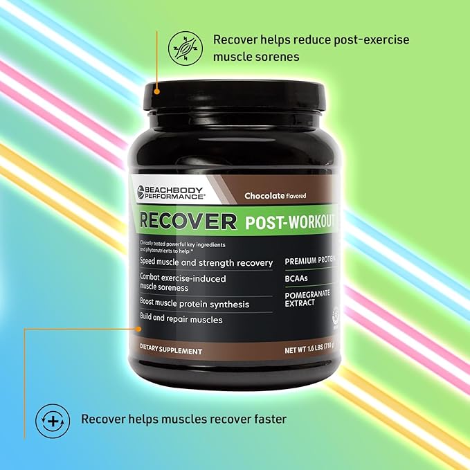 BODi Recover Whey Protein Powder Blend??Post-Workout Chocolate Whey Supplement for Muscle Recovery with 20g Protein, BCAAs, Pomegranate Extract - Fast Recovery - 20 Serving Tub