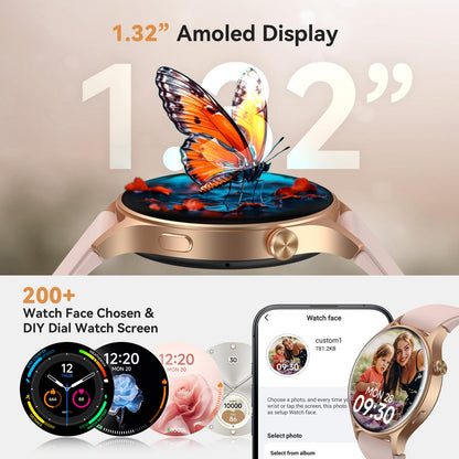 Smart Watch for Women, Answer/Make Call, 1.32'' AMOLED Ultra-Clear Screen