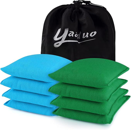 Set of 8 Regulation Cornhole Bags Double Sided, Weather Resistant Bean Bags for Cornhole Toss Game