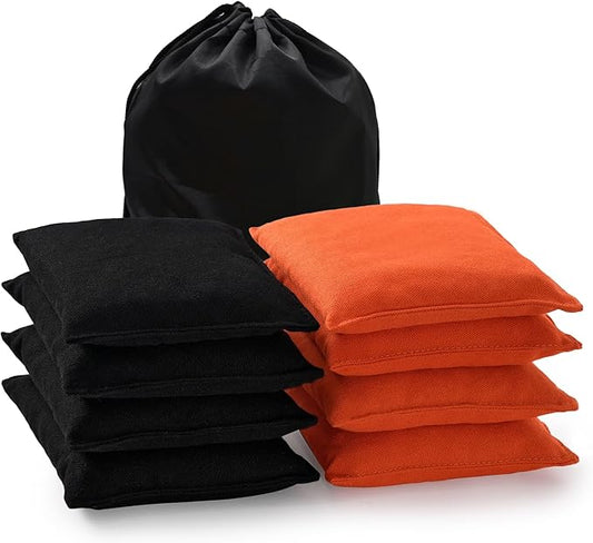 Cornhole Bags Set of 8 Regulation Corn Hole Bean Bags for Cornhole Game, Professional Weather