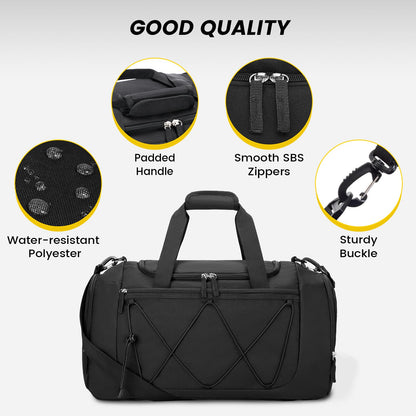 Vorspack 21 Inches Gym Bag for Men, Duffel Bag with Shoe Compartment