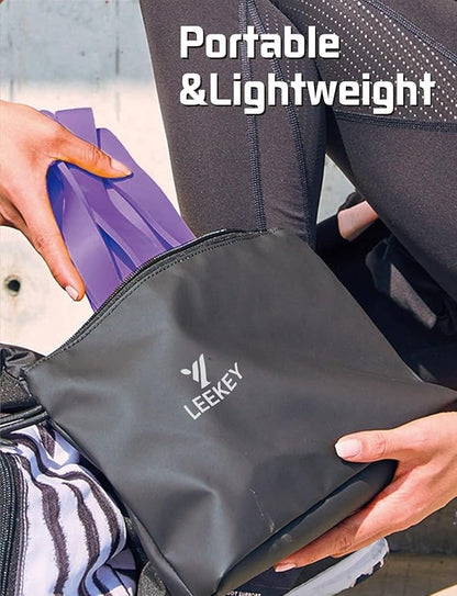 LEEKEY Resistance Bands Set for Pull-Up Assistance & Full-Body Training, Multi-Level Exercise Bands with Bag for Home Workouts, Physical Therapy, Strength Training (Men/Women)