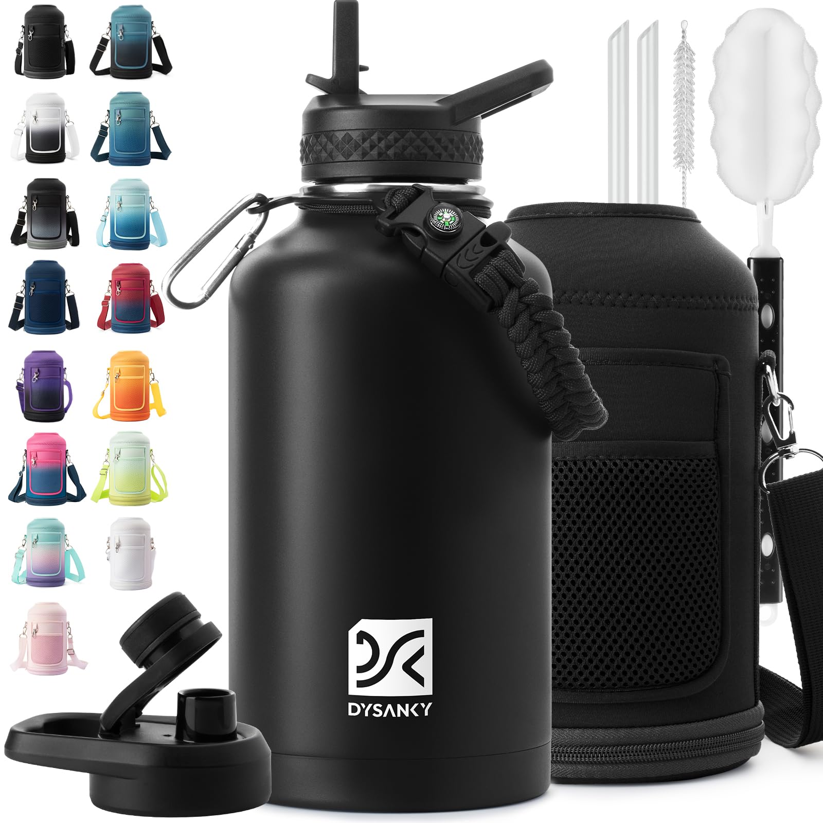 DYSANKY Insulated Water Bottle | Thickened Stainless Steel Vacuum Metal | Portable Sports Half