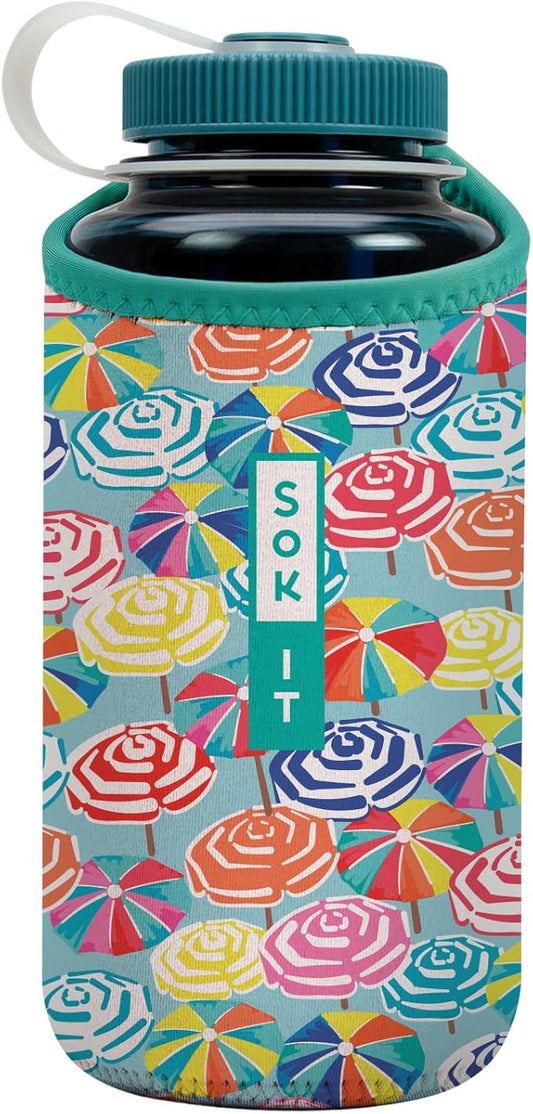 Sok It BotlSok Water Bottle Sleeve Insulated Neoprene Cover (Sicilian Sunsets, Fits 32oz Nalgene)
