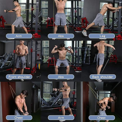 WHATAFIT Resistance Bands, Exercise Bands，Resistance Bands for Working Out, Work Out Bands with Handles for Men and Women Fitness, Strength Training Home Gym Equipment