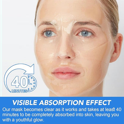 Collagen Face Mask,Collagen Real Deep Mask,Collagen Mask,Deep Hydrating Anti Wrinkle Lifting Mask,Hydrogel Masks for All Skin Types 34g*4ea