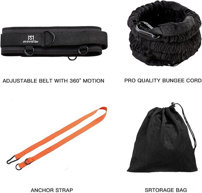 Pseudois Resistance Bungee Band, Running Training Bungee Workout Band, Speed Strength, Basketball and Football Equipment for Improving Strength, Power and Agility