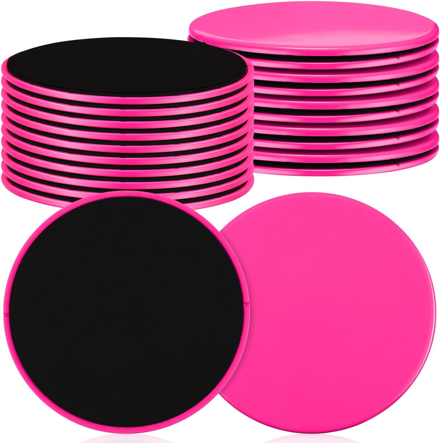 Jenaai 24 Pcs (12 Pairs) Core Sliders Exercise Glider Discs Bulk for Group Training Classes Fitness