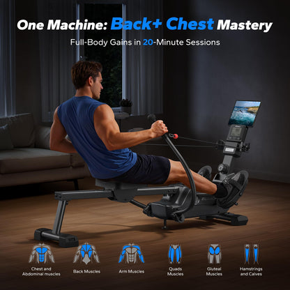 Merach RS3 Scull Rowing Machine for Home, Simulate Real Row, Ergonomic Seat