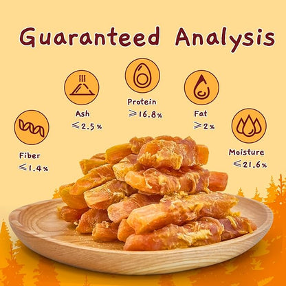 Jungle Calling Chicken & Sweet Potato Dog Treats ??Gluten-Free, Grain-Free, High-Protein Natural Chews for Medium/Large Breeds, Edible Pet Snacks,10.6 oz