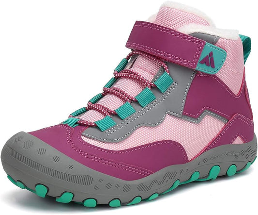 Mishansha Kids Hiking Boots Toddler Girls Boys Hiking Shoes Water-Resistant Anti-Collision Non-Slip