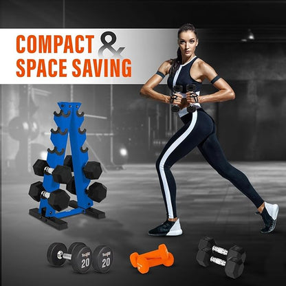 YES4ALL Dumbbell Rack Stand Only, 5 Tier A Frame Weight Rack for Dumbbells