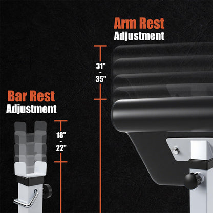BBBuy Adjustable Arm Preacher Curl Bench Bicep Strengh Bench Seated Strenghthen Training Isolated