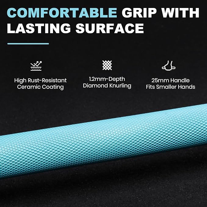 LIONSCOOL Premium 4ft/4.9ft/6ft Barbell for Strength Training and Olympic Weightlifting, 2 Inch Bar for Squats, Curls, Deadlifts, Presses, Hip Thrusts, 350lbs/500lbs/700lbs Weight Capacity