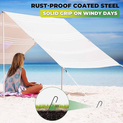 12 inches Ground Stakes 36-Pack J Hook Rebar 5/16" Diameter Tent Stakes Heavy Duty Metal Stake for Outdoor Decorations, Yard Inflatables and Chain Link Fence