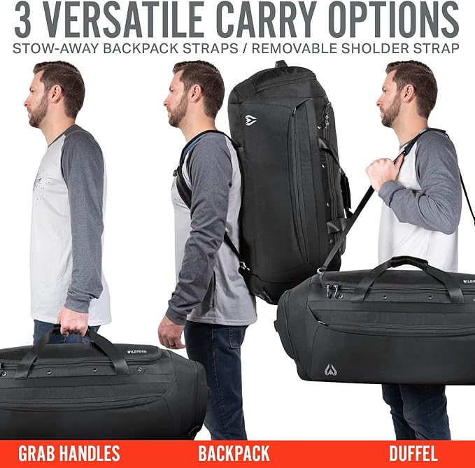 Wildhorn Big Mesa 90L MTB Gear Bag - Lightweight & Waterproof Duffel, Mountain Bike Duffle Bag, Ideal for Gym, Travel, Biking, Motorcycle, and Sports