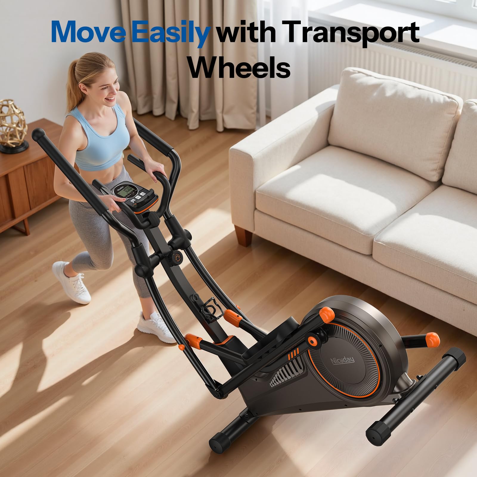 Niceday Elliptical Exercise Machine, Elliptical Machine for Home, Magnetic Elliptical Trainer with
