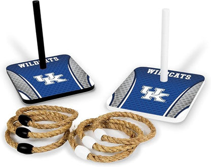 Solid Wood College Quoits Set with Direct Print HD Team Graphics – Tailgate Ring Toss Game – Great Gift for Any NCAA Fan! Ring Toss Family Outdoor Games for The Beach