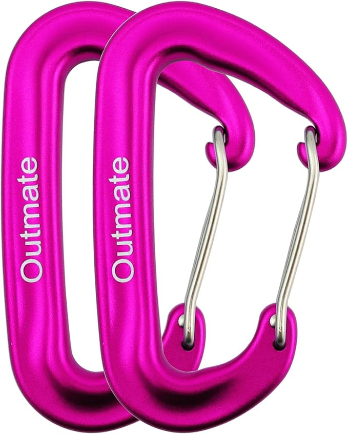 12kN 3.2"x2" Heavy-Duty Carabiner Clips - Durable, Lightweight Aluminum Alloy Carabiners for Hiking, Camping, Keychains, Dog Leashes, Hammocks & More