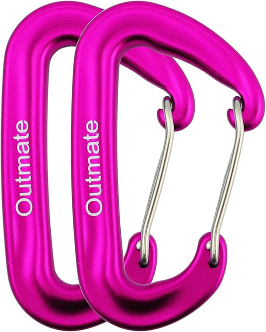 12kN 3.2"x2" Heavy-Duty Carabiner Clips - Durable, Lightweight Aluminum Alloy Carabiners for Hiking, Camping, Keychains, Dog Leashes, Hammocks & More