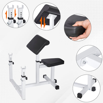ANT MARCH Preacher Curl Weight Bench, Strength Training Max load 450LBS