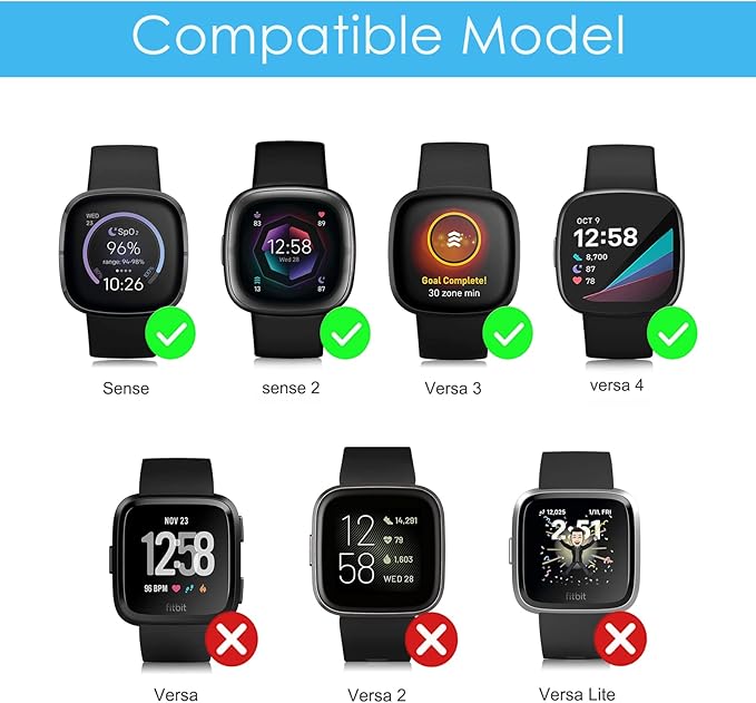 Fintie Magnetic Braided Stretchy Band Compatible with Fitbit Versa 4 3 / Sense 2 1, Soft Woven Nylon Sport Elastic Replacement Strap Wrist Bands, Black