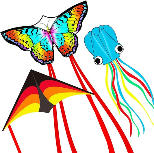 Large Octopus Kites for Kids & Adults,Big Kite for Beginners, Kites for Kids Ages 4-8,Outdoors