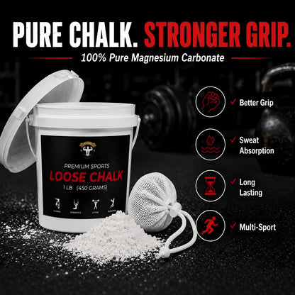 TITGGI 1 lb Gym Chalk Bucket with Chalk Ball, Pure Magnesium Carbonate