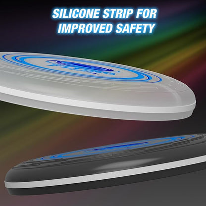 2 Pack Light up Flying Discs for Kids, 45 LEDs, 14 Lighting Modes, Rechargeable Glow in The Dark Flying Ring for Beach, Summer Camping, Outdoor Game, Sport Toys Gift for Teens Boys Adult