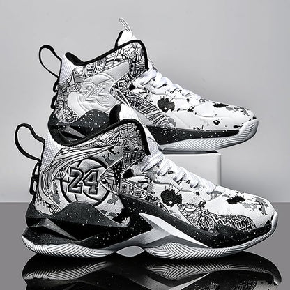 Boys Basketball Shoes Breathable Indoor Athletic Shoes Youth Outdoor Fashion Sneakers Comfortable Basketball Shoes for Girls