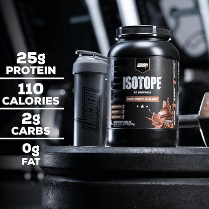 REDCON1 Isotope 100% Whey Isolate, Vanilla - Keto Friendly Whey Protein Powder - Low Carb + Zero Added Sugar Whey Protein Isolate - Keto Protein Powder (71 Servings)